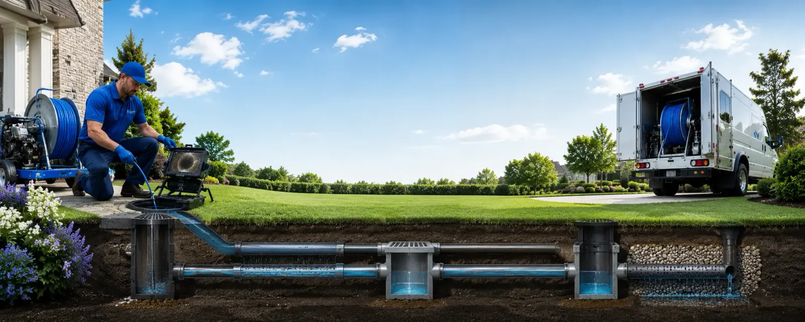 Outdoor drain cleaning information for Kents Hill, ME